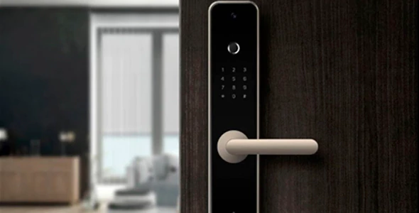 Seamless smart lock installation with mobile access and remote control features.