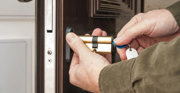 Enhanced home security with advanced smart lock installation.