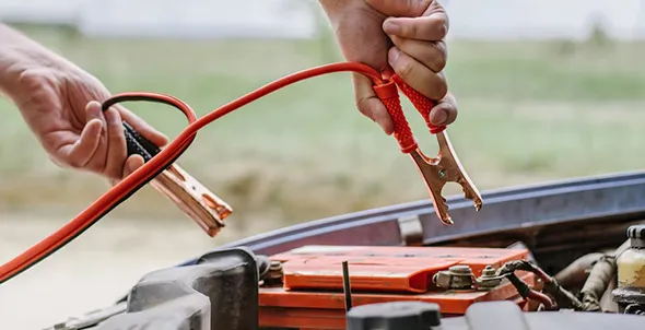 Quick battery jump starts service to get you back on the road.
