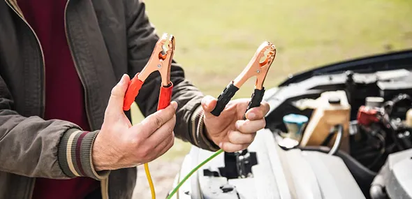 Quick and efficient jump-start assistance for stranded drivers.